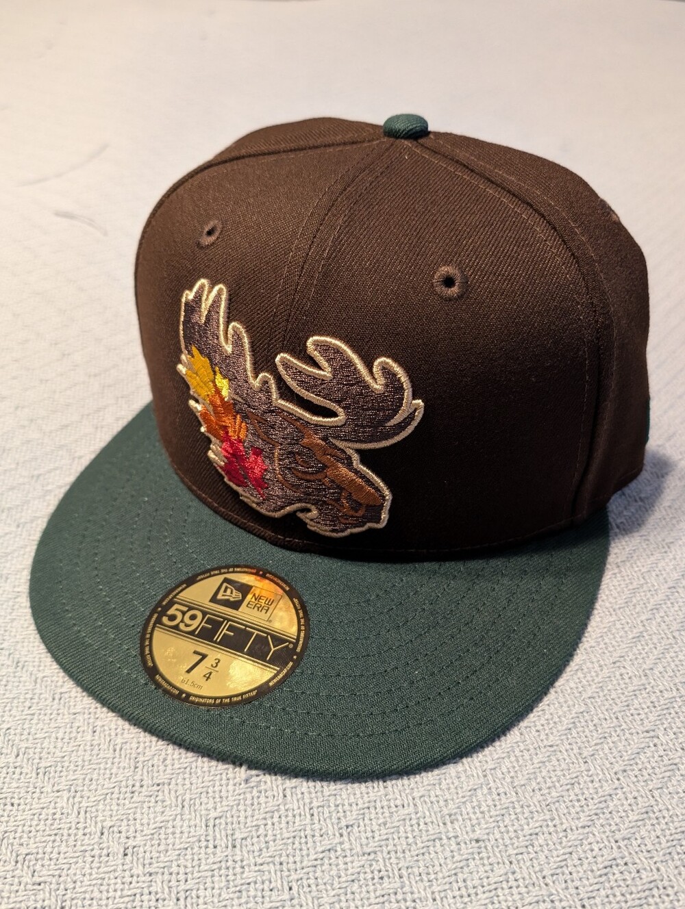 Noble North Co. Autumn Moose New Era 59FIFTY 5950 Fitted Hat Cap Men's 7 3/4